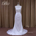 Silk Georgeous Lace Beach Factory Sale Wedding Gown